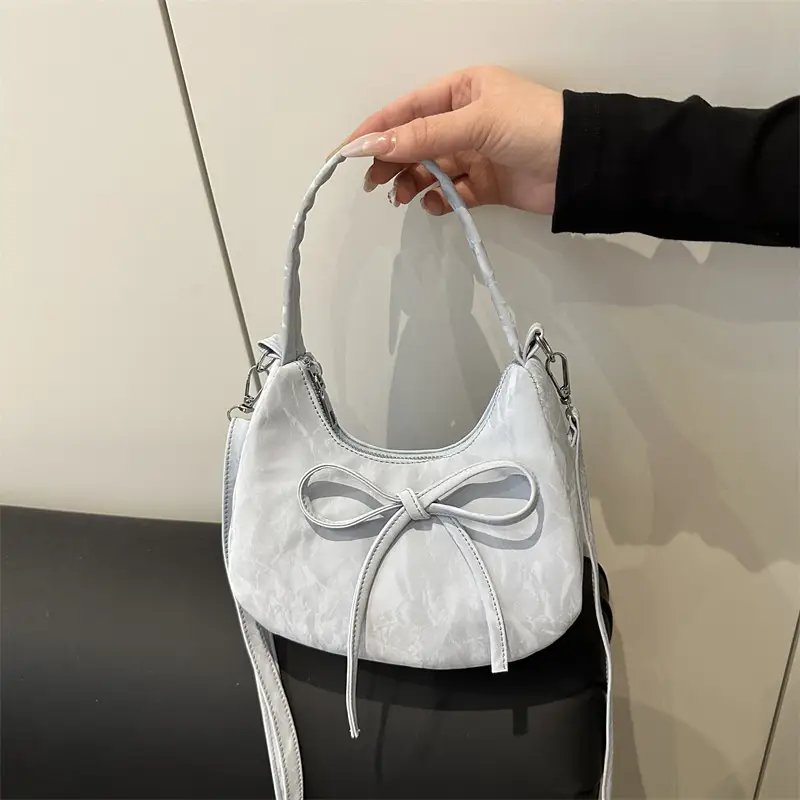 Pink Bow Shoulder Bag for Women