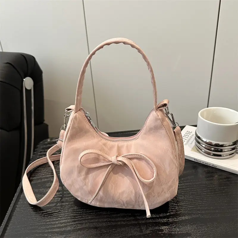 Pink Bow Shoulder Bag for Women — feature 13