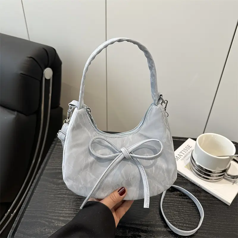 Pink Bow Shoulder Bag for Women