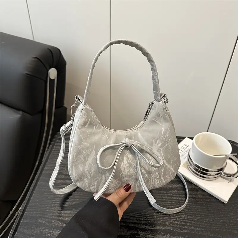 Pink Bow Shoulder Bag for Women