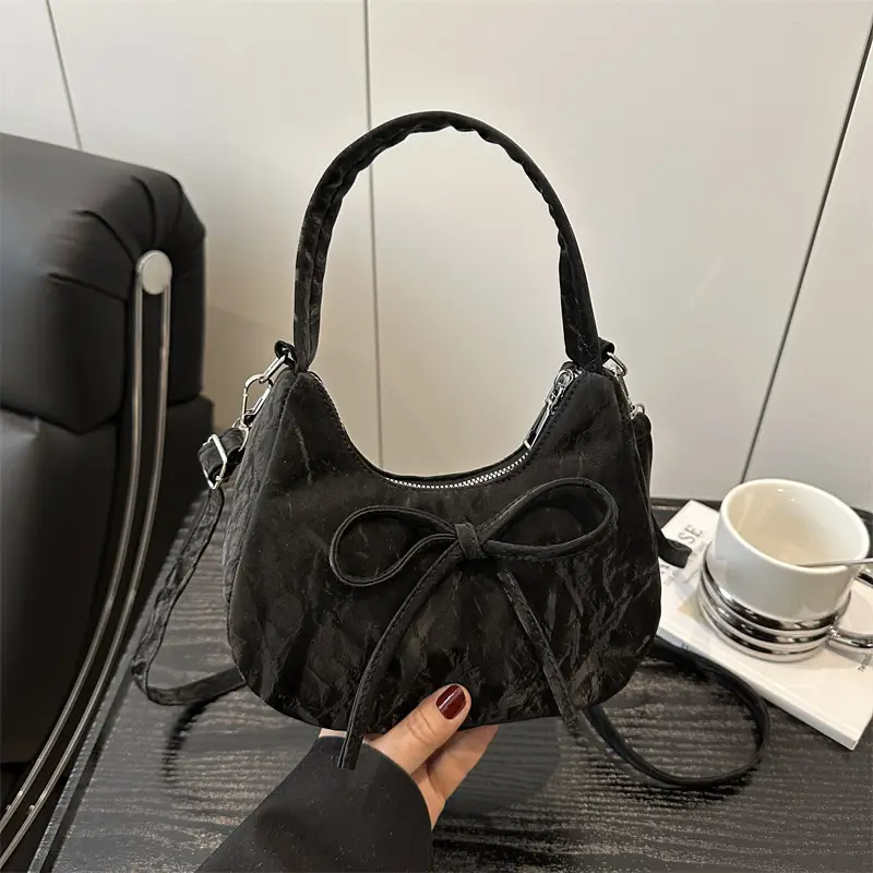 Pink Bow Shoulder Bag for Women