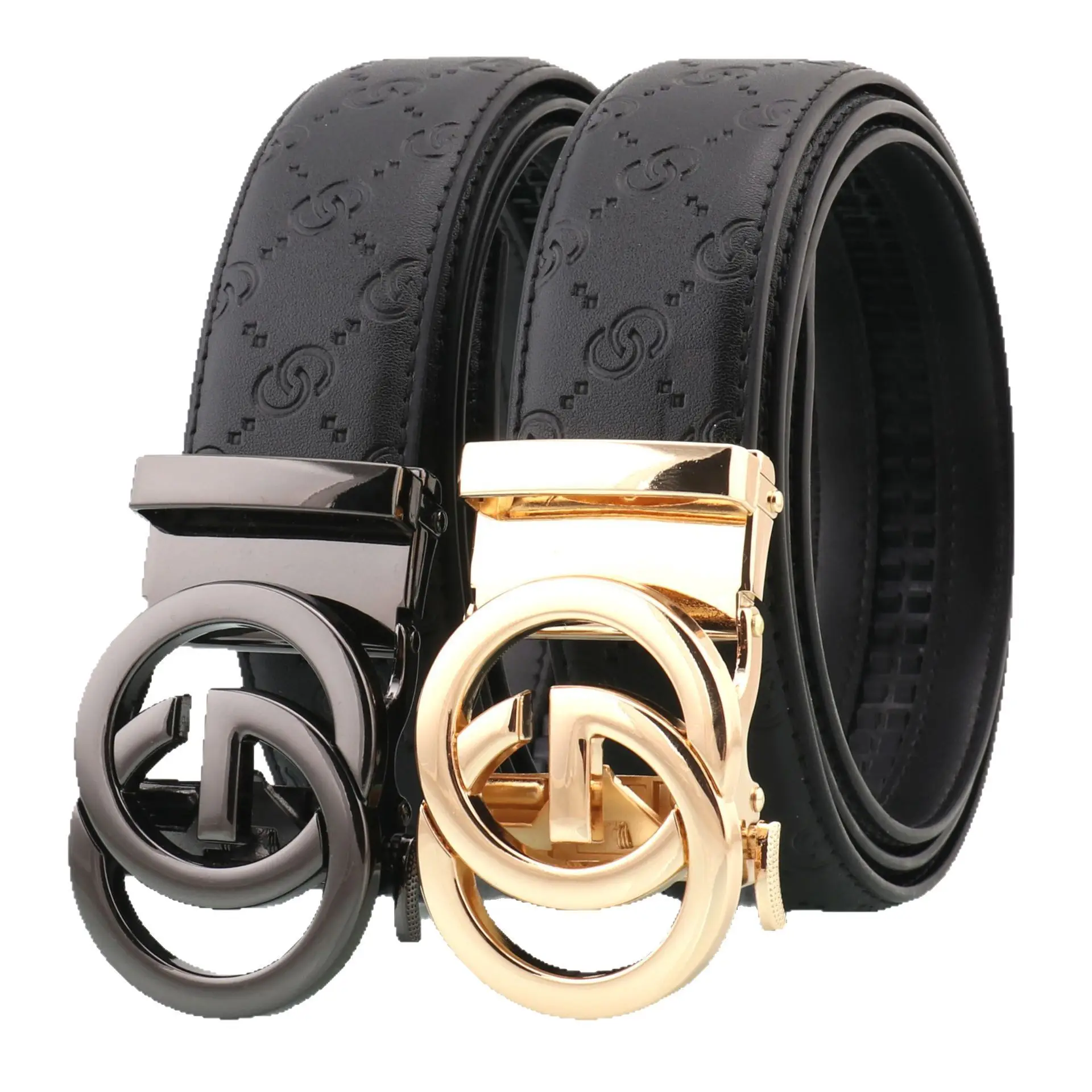 Hongsheng GO Letter Belt Men's Leather Automatic Buckle - Image 10