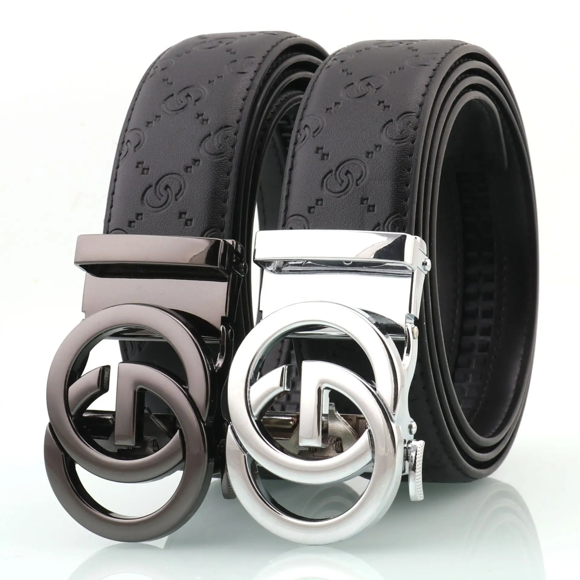 Hongsheng GO Letter Belt Men's Leather Automatic Buckle — feature 15
