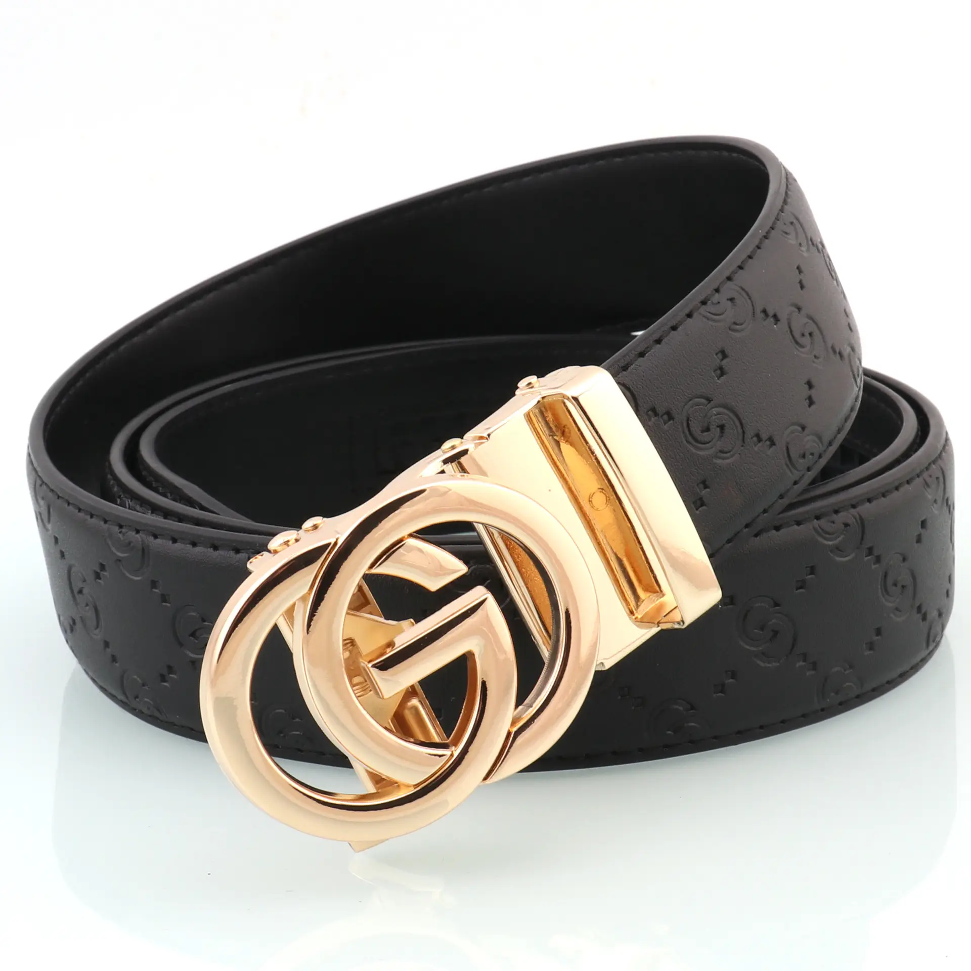 Hongsheng GO Letter Belt Men's Leather Automatic Buckle — feature 17