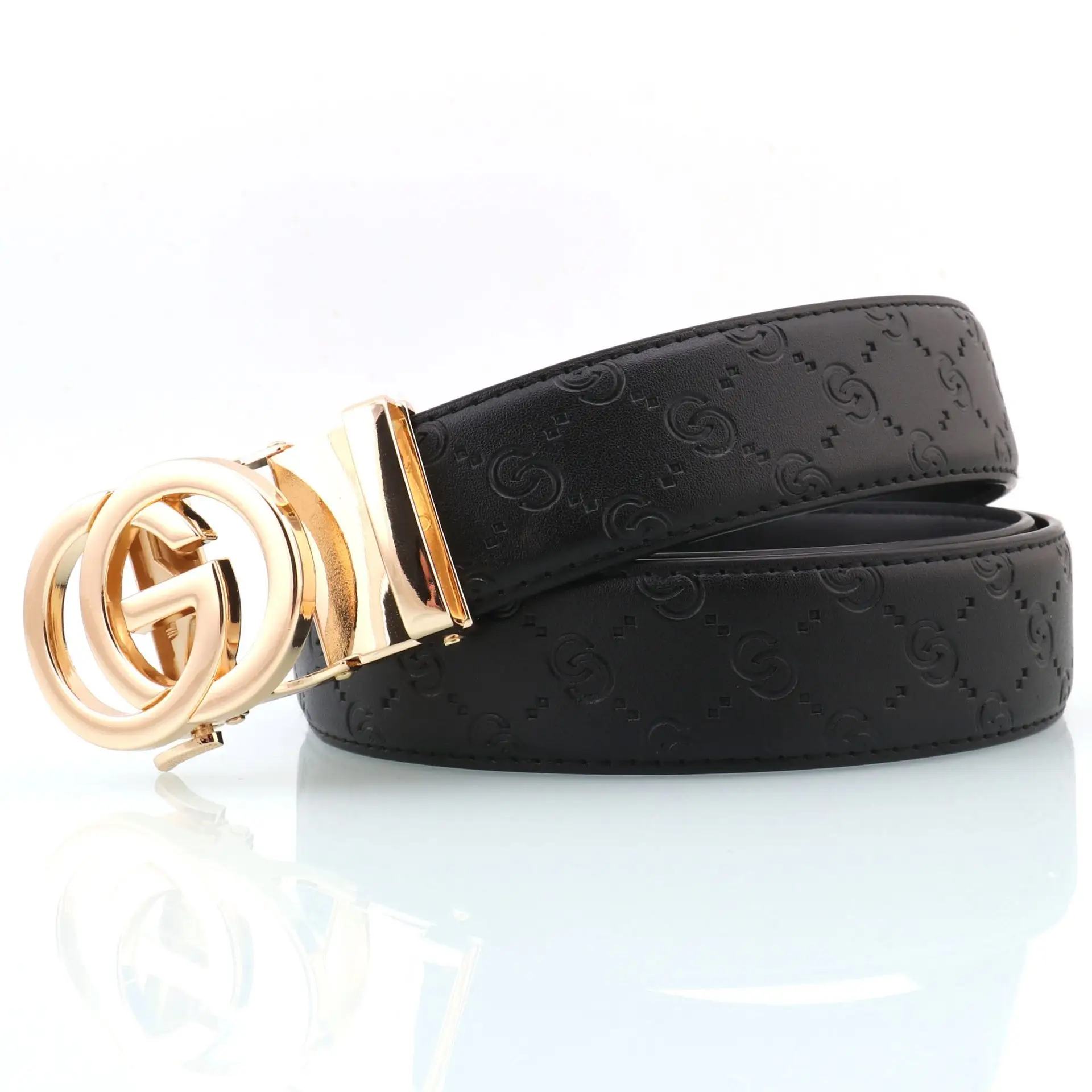 Hongsheng GO Letter Belt Men's Leather Automatic Buckle — feature 19