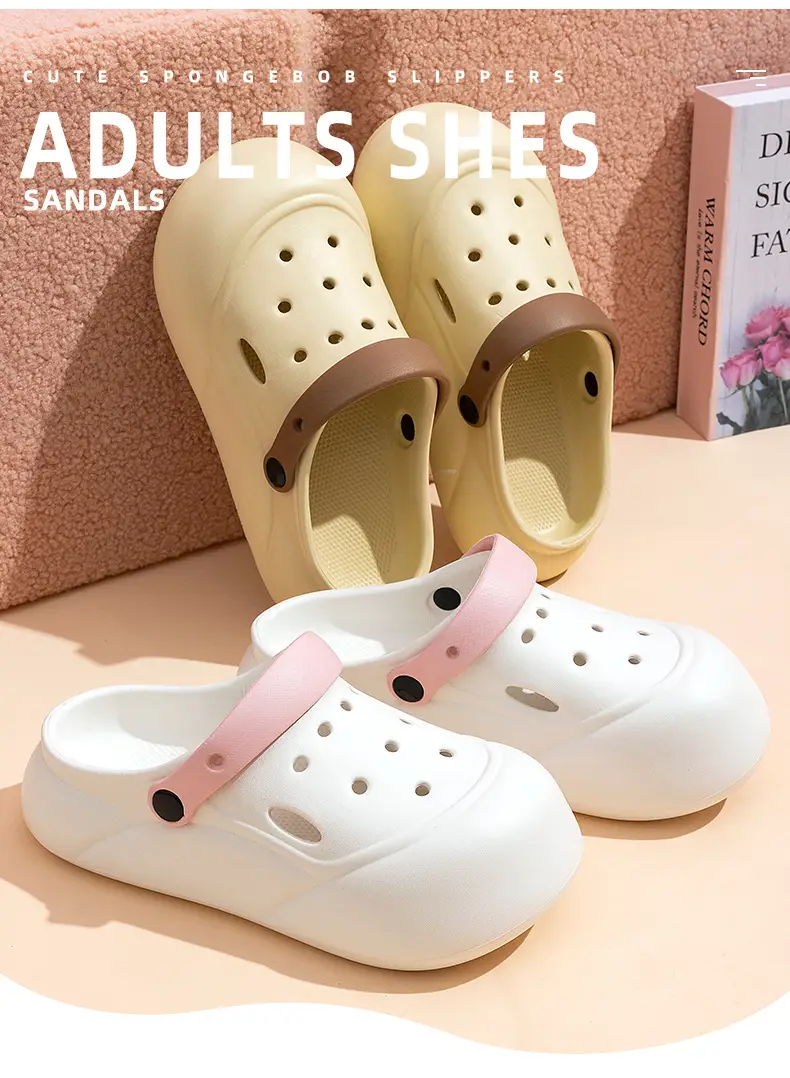 Women's High Heel Thick Sole Cave Shoes Women's New Non-Slip Beach Heightened Baotou Sandals Slippers Women's Summer Outer Wear — feature 1