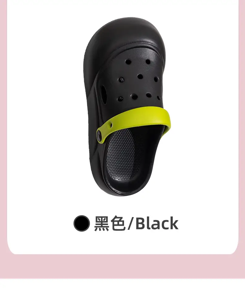 Women's High Heel Thick Sole Cave Shoes Women's New Non-Slip Beach Heightened Baotou Sandals Slippers Women's Summer Outer Wear — feature 10