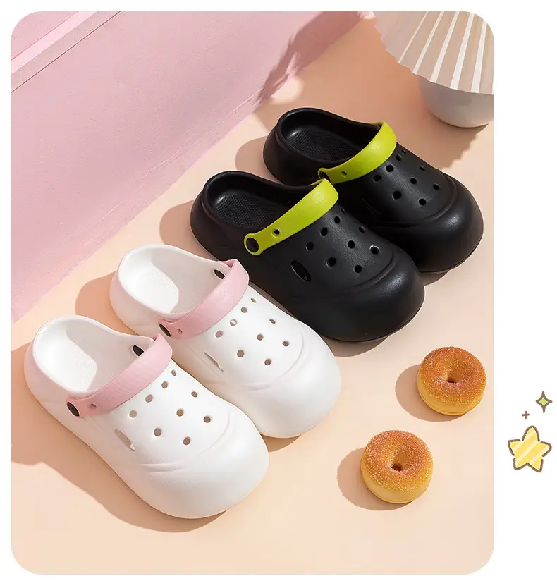 Women's High Heel Thick Sole Cave Shoes Women's New Non-Slip Beach Heightened Baotou Sandals Slippers Women's Summer Outer Wear — feature 12