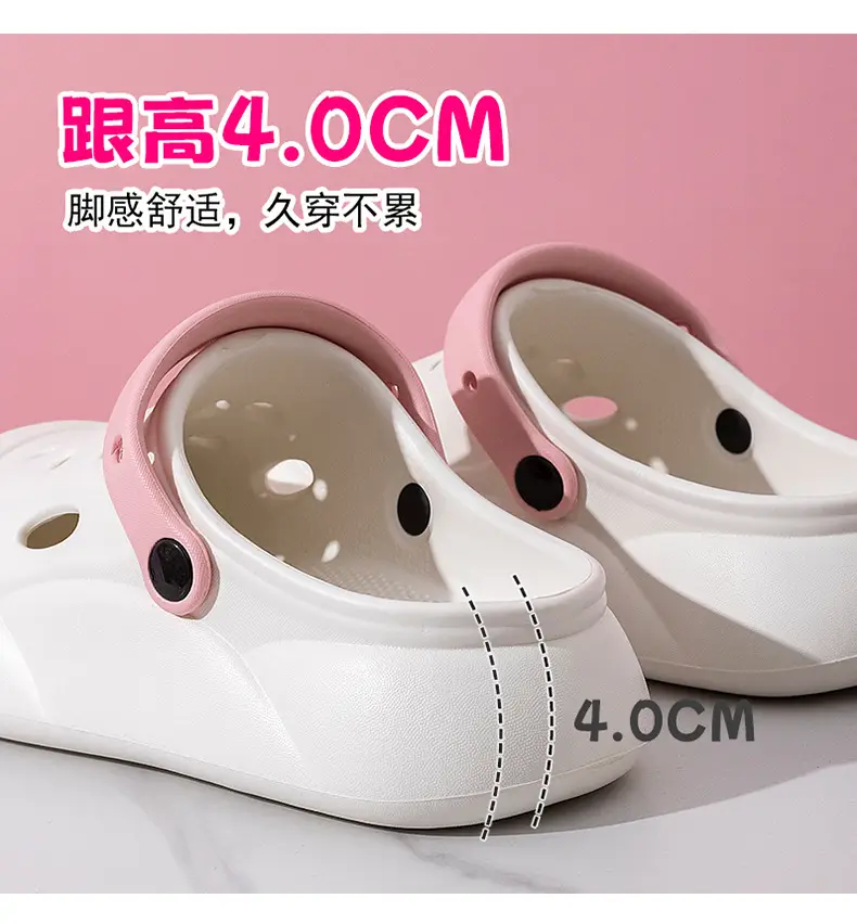Women's High Heel Thick Sole Cave Shoes Women's New Non-Slip Beach Heightened Baotou Sandals Slippers Women's Summer Outer Wear — feature 6
