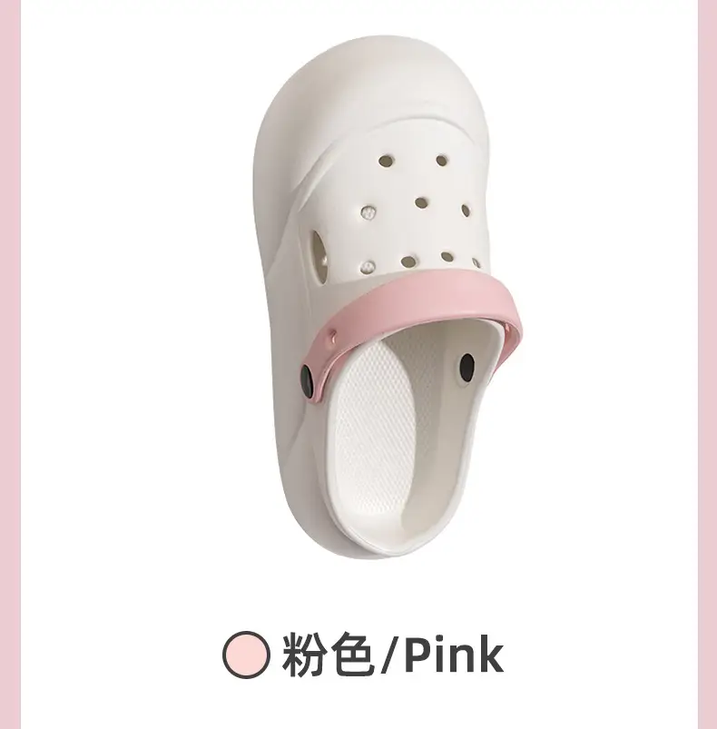 Women's High Heel Thick Sole Cave Shoes Women's New Non-Slip Beach Heightened Baotou Sandals Slippers Women's Summer Outer Wear — feature 9