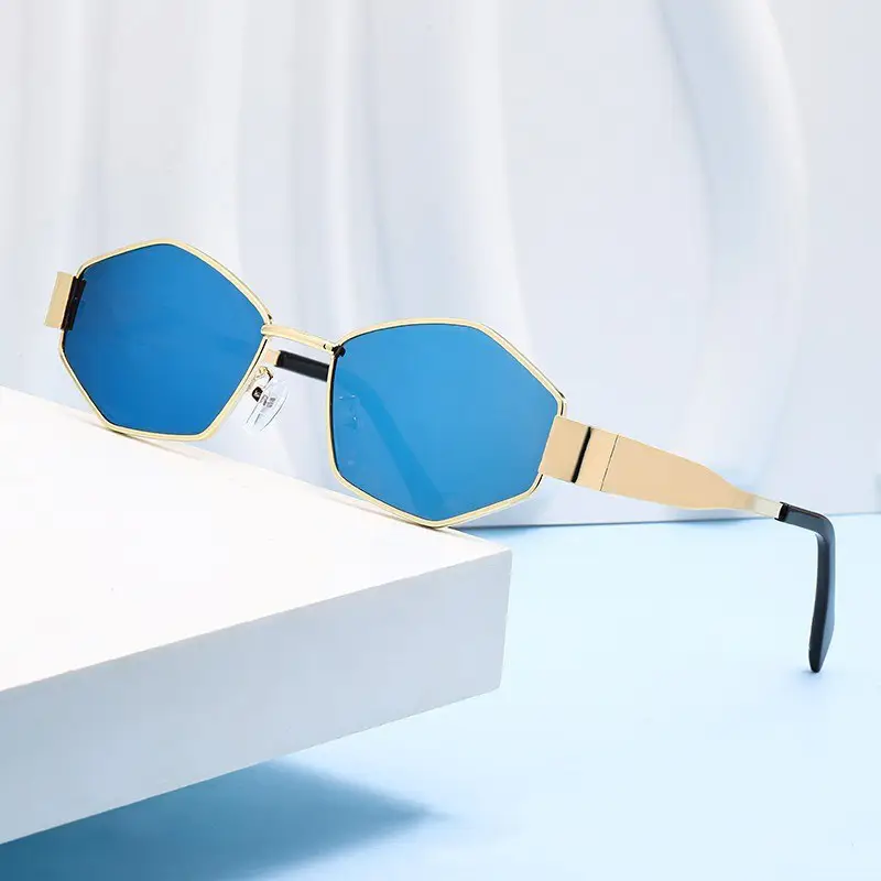 Retro Metal Sunglasses UV Resistant Women's Outdoor Fashion - Image 11
