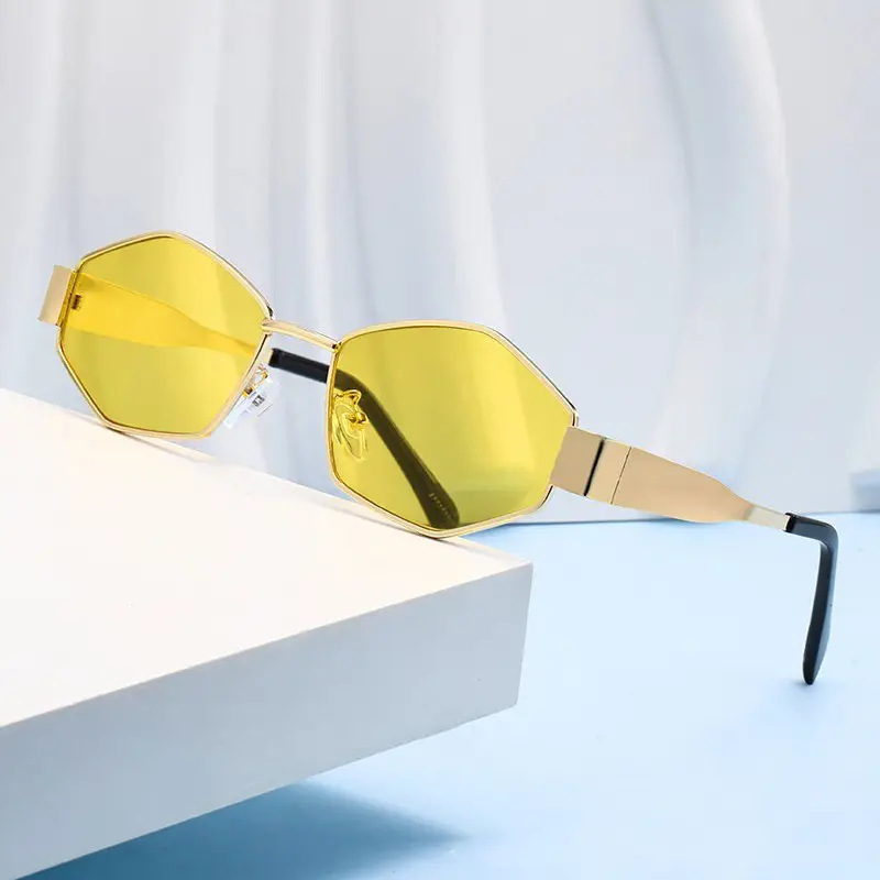 Retro Metal Sunglasses UV Resistant Women's Outdoor Fashion - Image 9