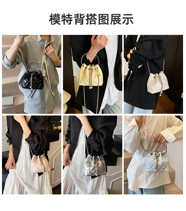 Black Diamond Chain Bucket Bag for Women 2025 — feature 10