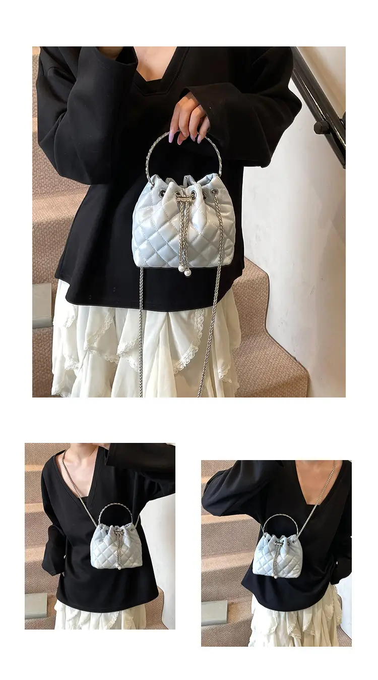 Black Diamond Chain Bucket Bag for Women 2025 — feature 12