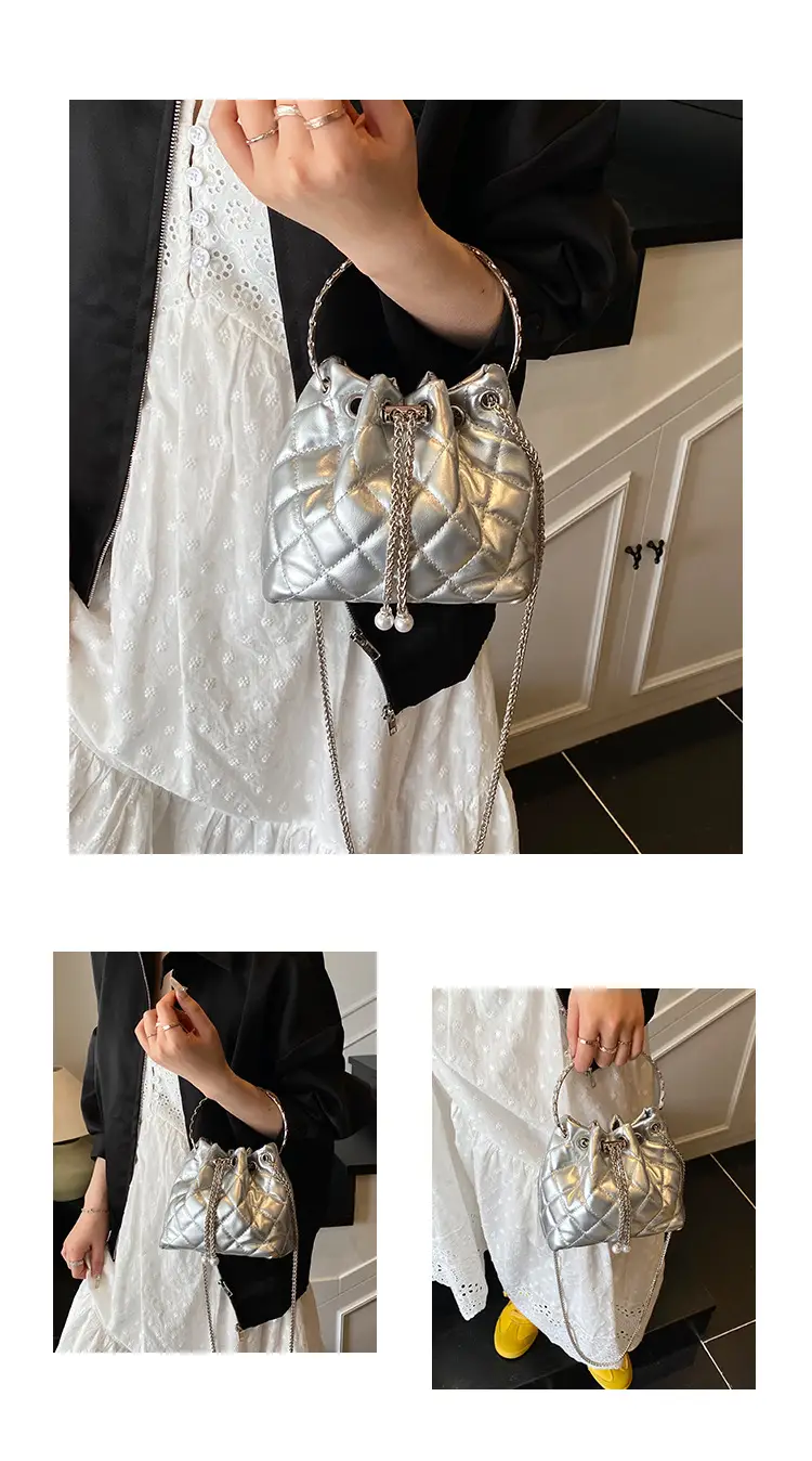 Black Diamond Chain Bucket Bag for Women 2025 — feature 14