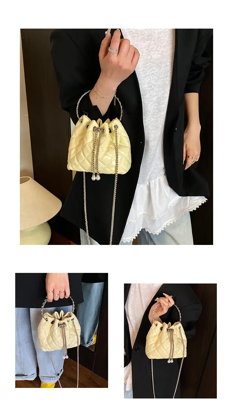 Black Diamond Chain Bucket Bag for Women 2025 — feature 16