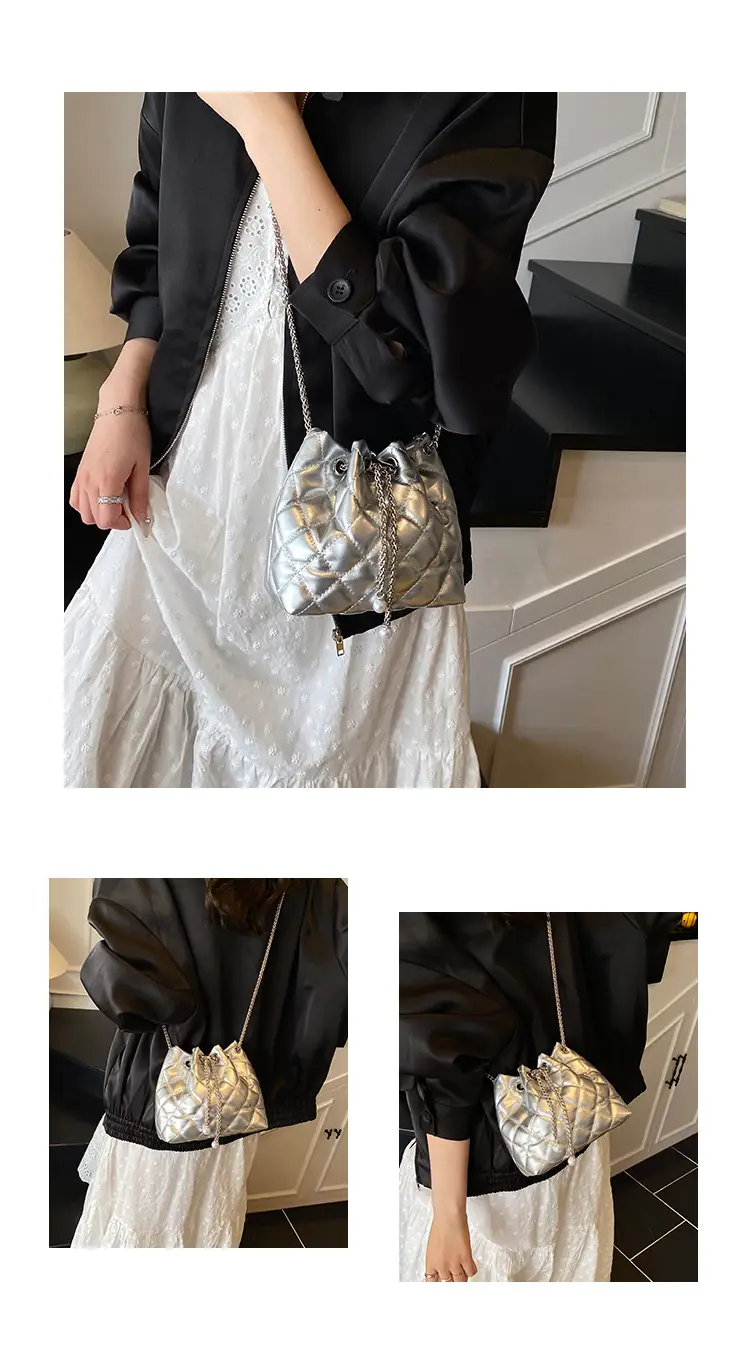 Black Diamond Chain Bucket Bag for Women 2025 — feature 19