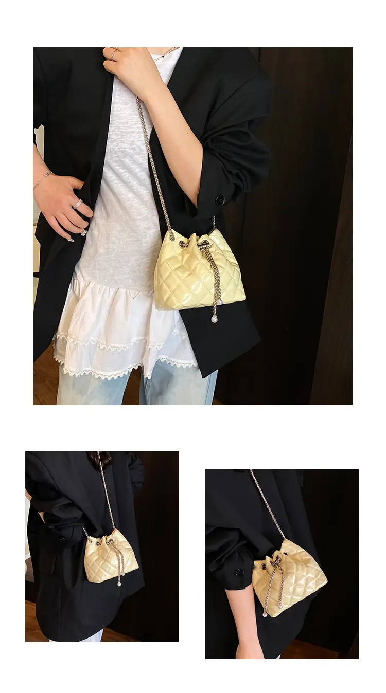 Black Diamond Chain Bucket Bag for Women 2025 — feature 20