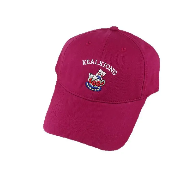 Women Cartoon Cap Sun Hat Bear Design Black - Image 13