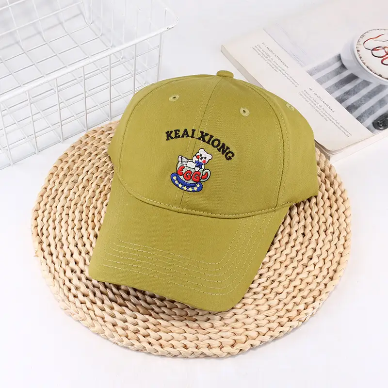 Women Cartoon Cap Sun Hat Bear Design Black - Image 6