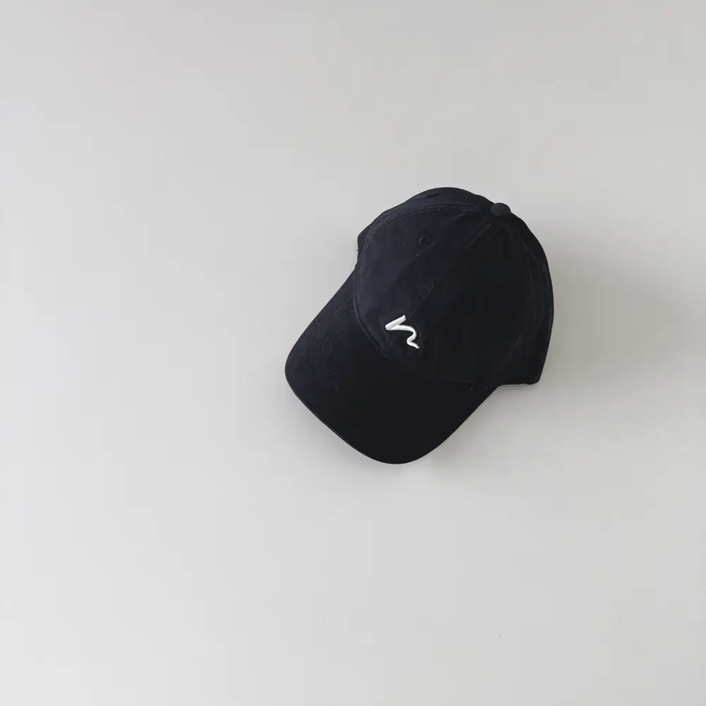 Black Embroidered Baseball Cap for Girls Boys - Image 3