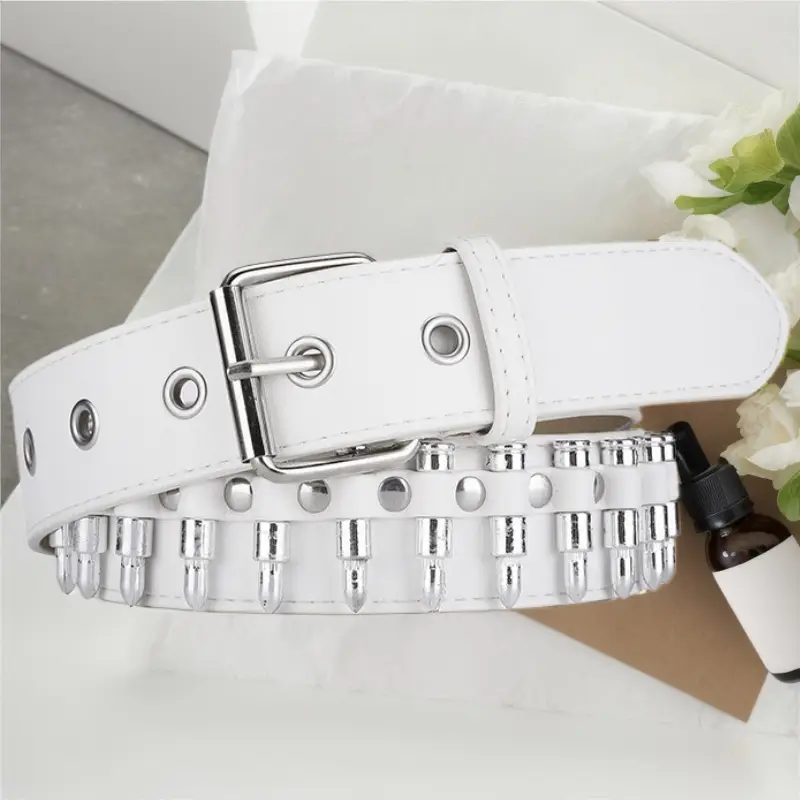 Brown Retro Bullet Belt for Women Men