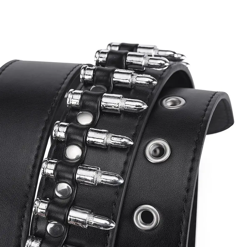 Brown Retro Bullet Belt for Women Men — feature 6