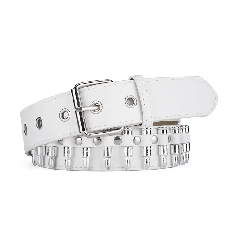 Brown Retro Bullet Belt for Women Men