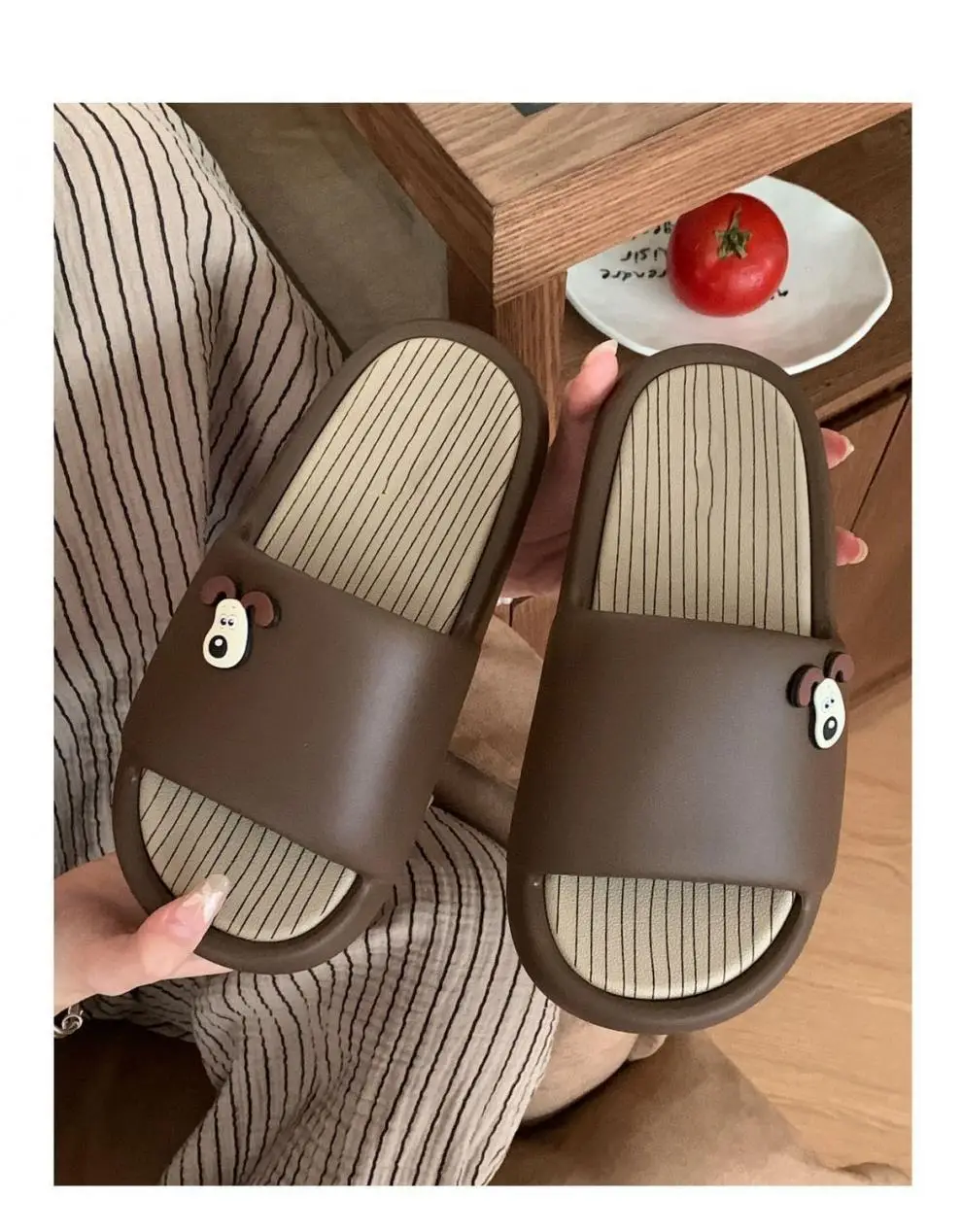 Brown Non-Slip Slippers for Men Women Summer — feature 5