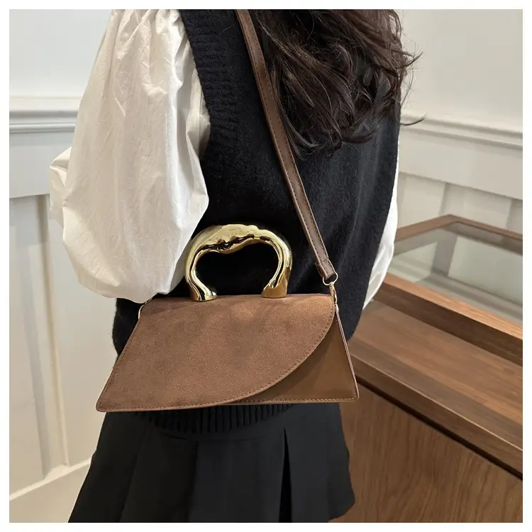 Nude Suede Shoulder Bag for Women 2025 Summer — feature 13
