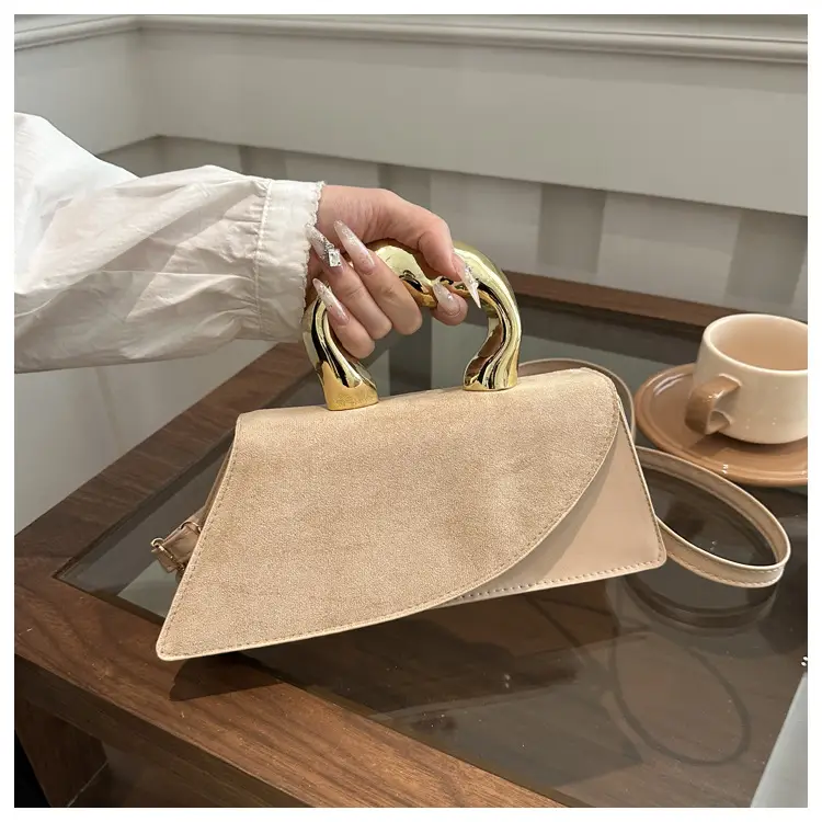 Nude Suede Shoulder Bag for Women 2025 Summer — feature 15