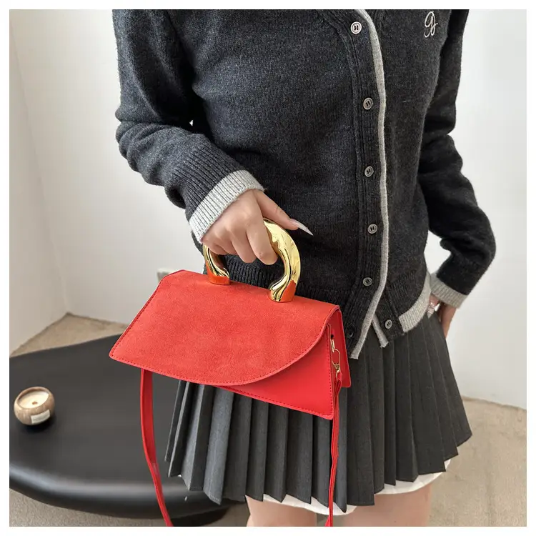 Nude Suede Shoulder Bag for Women 2025 Summer — feature 22