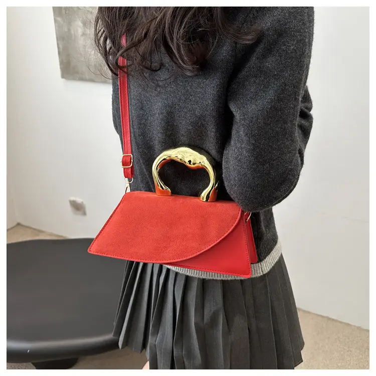 Nude Suede Shoulder Bag for Women 2025 Summer — feature 23