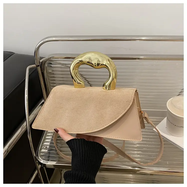 Nude Suede Shoulder Bag for Women 2025 Summer — feature 29
