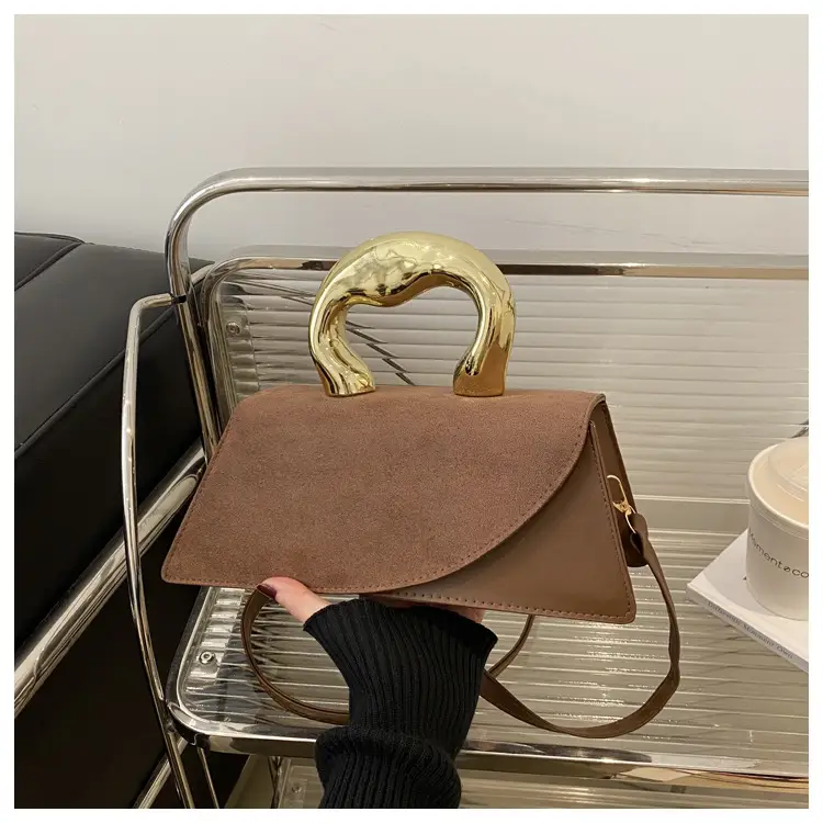 Nude Suede Shoulder Bag for Women 2025 Summer — feature 33
