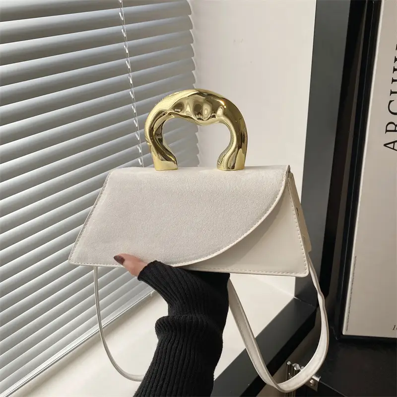 Nude Suede Shoulder Bag for Women 2025 Summer - Image 2