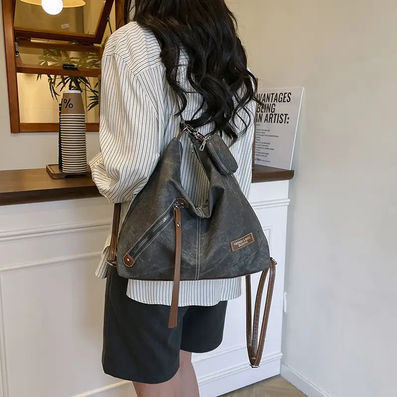 Light Blue Korean Style Shoulder Crossbody Tote Bag for Women - Image 5