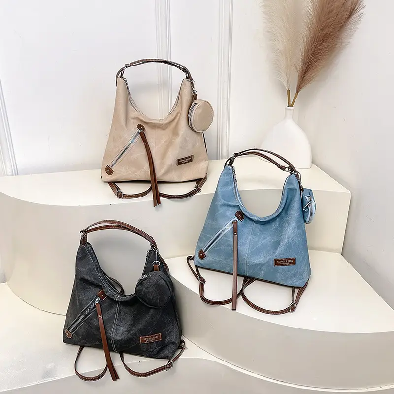 Light Blue Korean Style Shoulder Crossbody Tote Bag for Women - Image 7