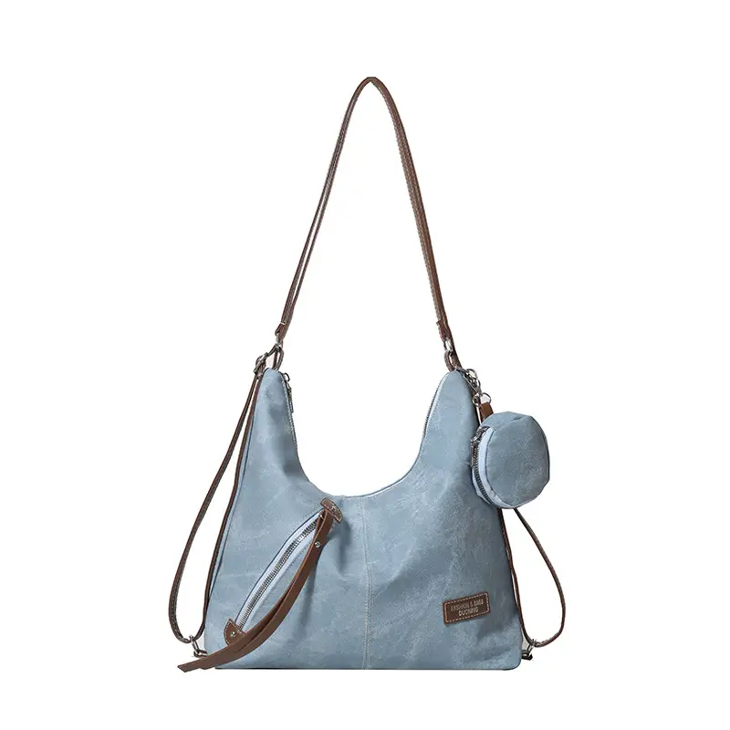Light Blue Korean Style Shoulder Crossbody Tote Bag for Women - Image 8