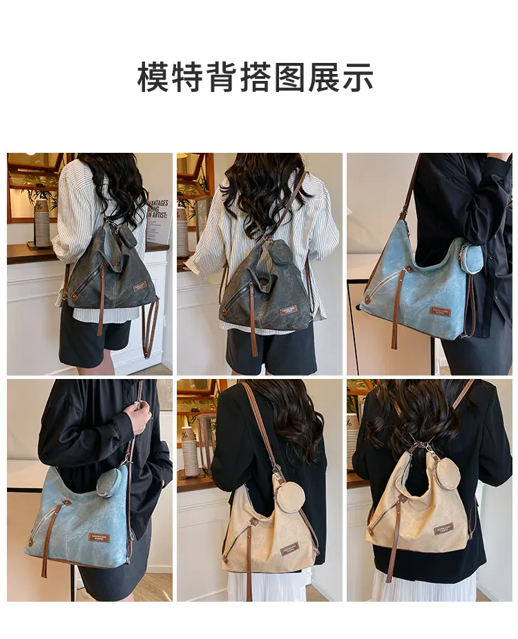 Light Blue Korean Style Shoulder Crossbody Tote Bag for Women — feature 5