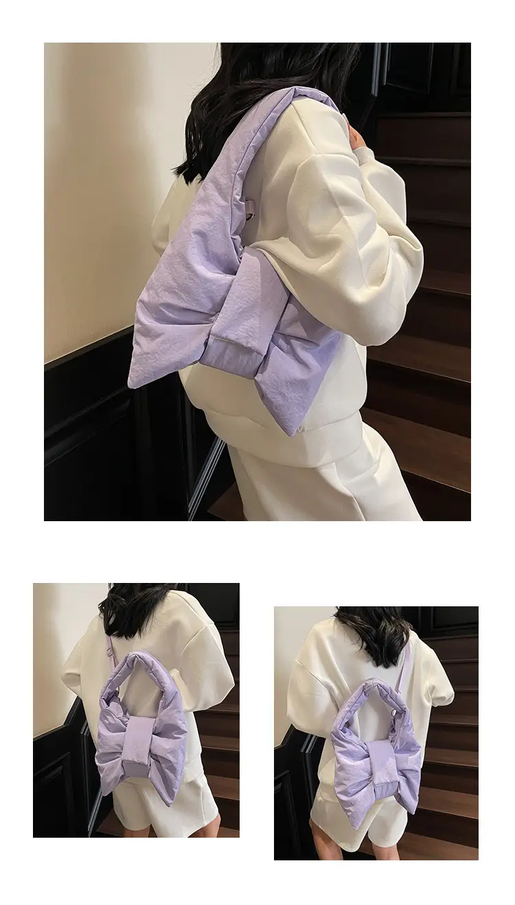 Purple Bowknot Shoulder Bag for Women — feature 12