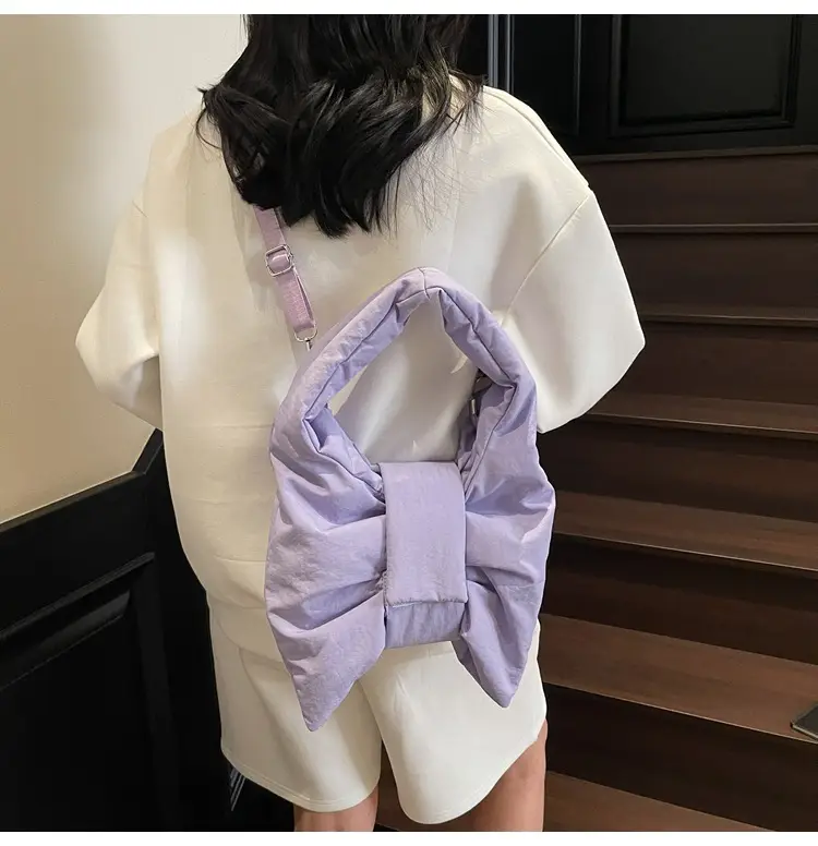 Purple Bowknot Shoulder Bag for Women — feature 75