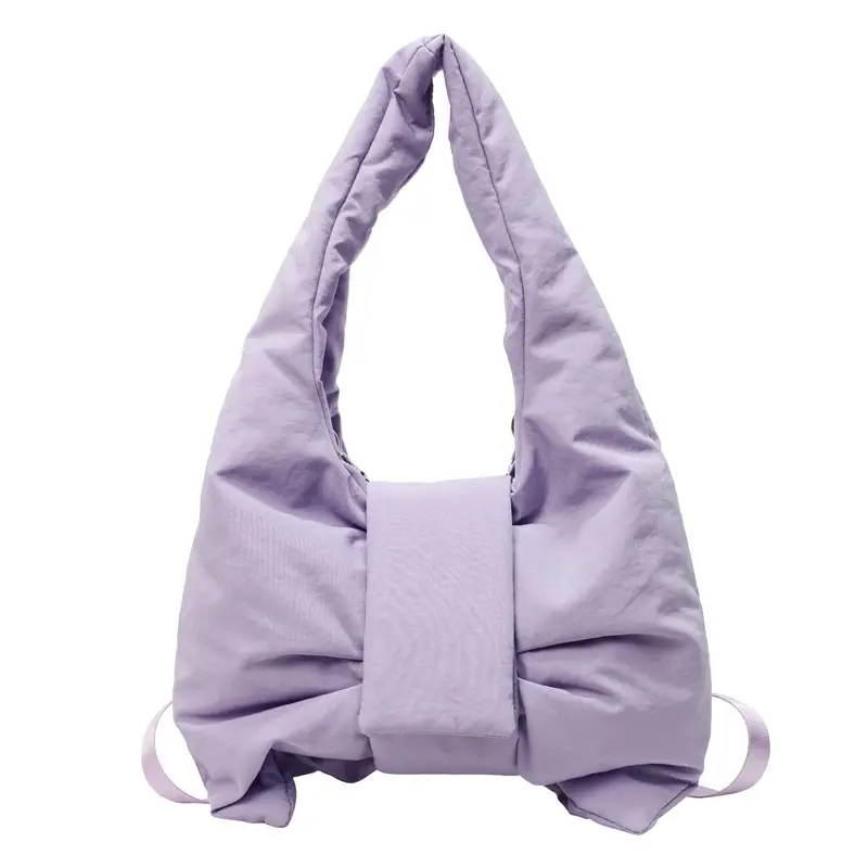 Purple Bowknot Shoulder Bag for Women - Image 3