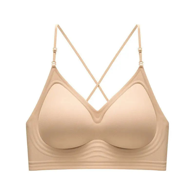 Liquid Foundation Beauty Back Invisible Seamless Jelly Exterior Underwear Women's Dressing Unpermeable Sling Special Thin Shoulder Strap Bra