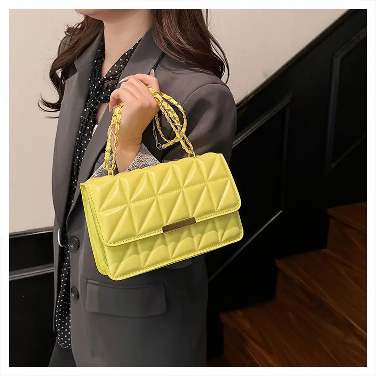 Cream Quilted Chain Shoulder Bag for Women — feature 18