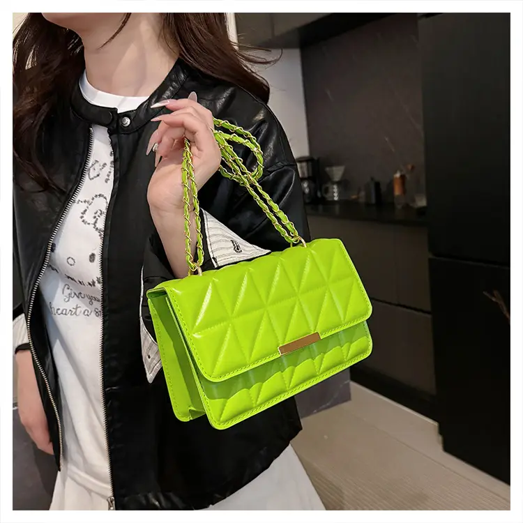 Cream Quilted Chain Shoulder Bag for Women — feature 19