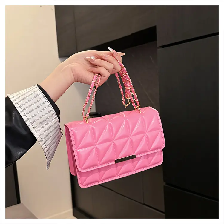 Cream Quilted Chain Shoulder Bag for Women — feature 22