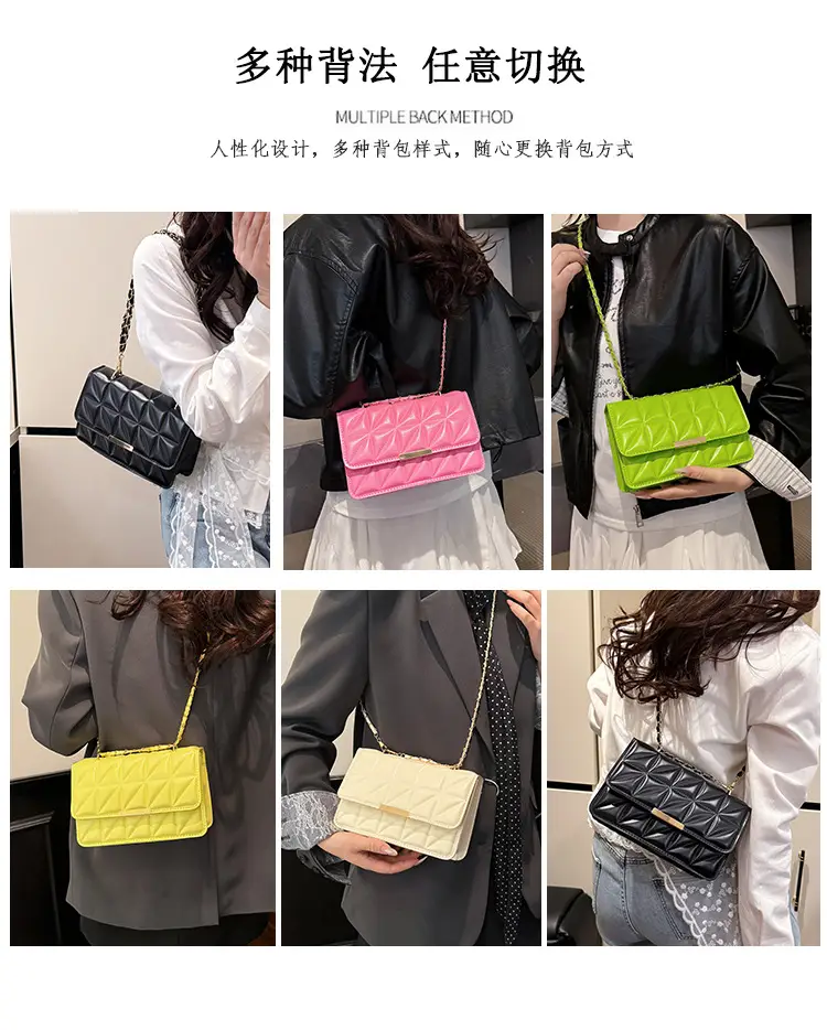Cream Quilted Chain Shoulder Bag for Women — feature 3