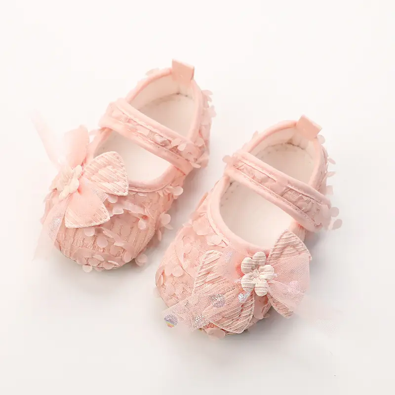 25 Spring Baby Soft Sole Toddler Shoes with Cartoon Bow Strap