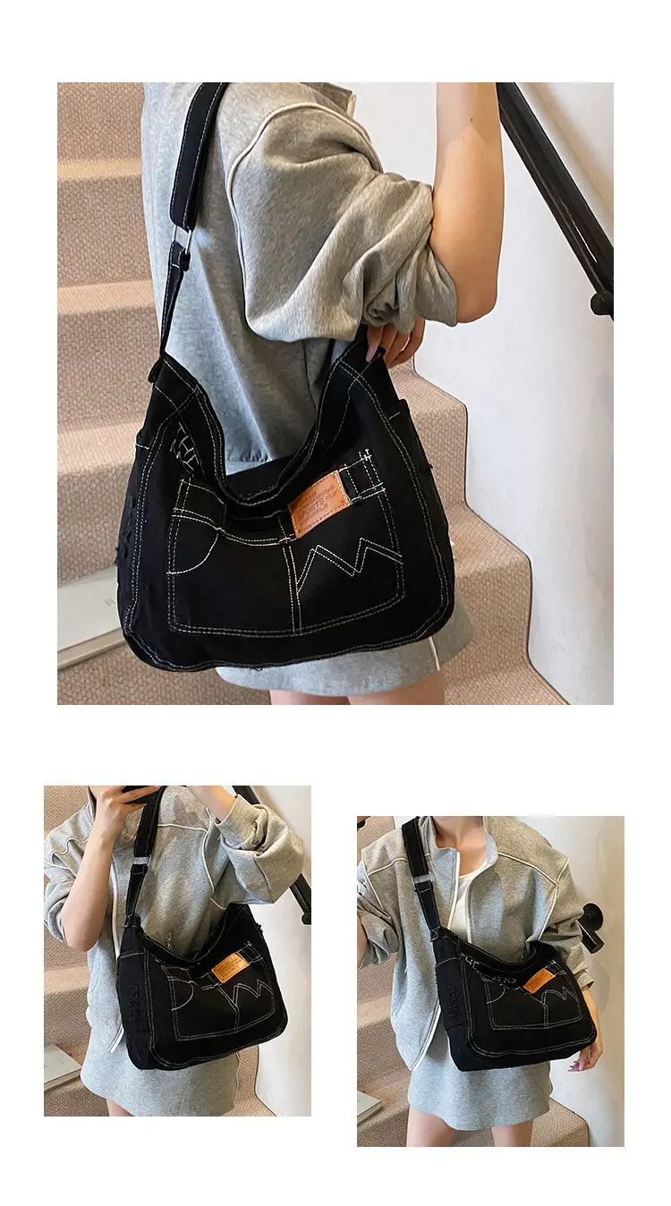 Light Blue Denim Crossbody Shoulder Bag for Women — feature 19
